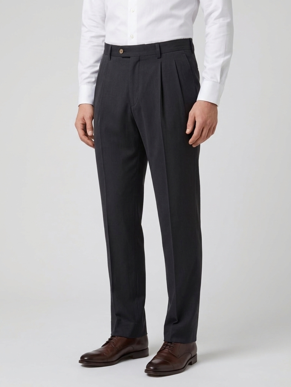 Tommy Bahama Silk Blend Pleated Trousers Black Men's 36x32